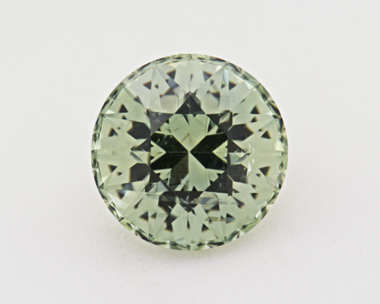 1.29 carats natural green Montana Sapphire - round shape