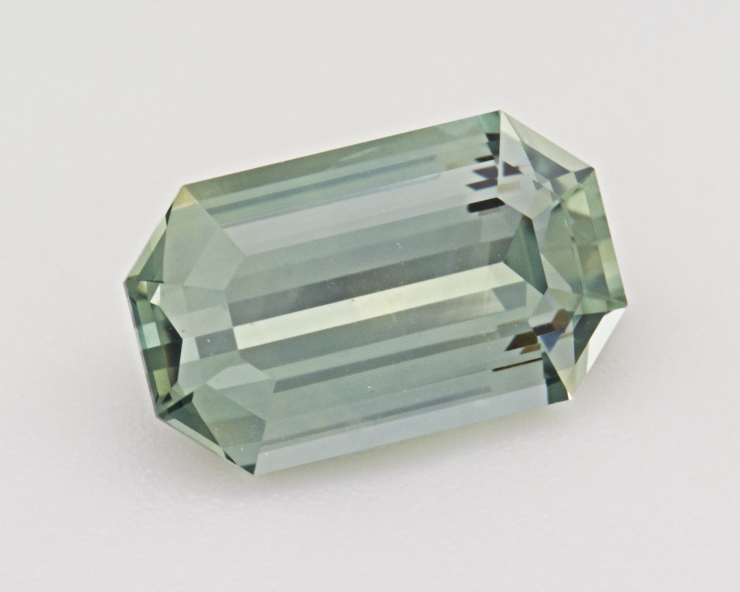 1.51 carats natural green Montana Sapphire - emerald shape