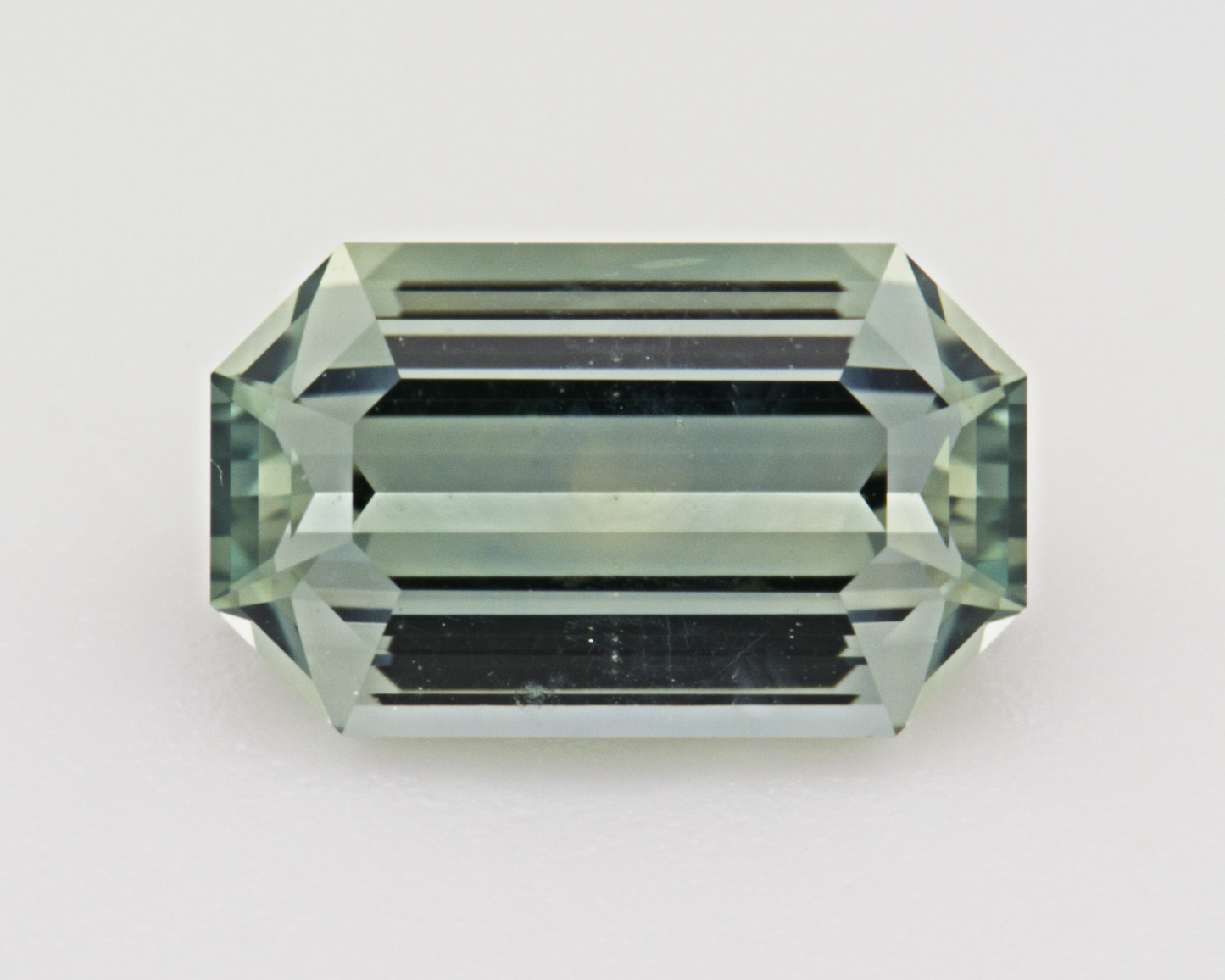 1.51 carats natural green Montana Sapphire - emerald shape
