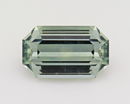 1.51 carats natural green Montana Sapphire - emerald shape