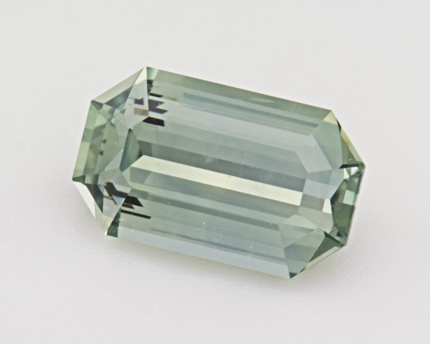 1.51 carats natural green Montana Sapphire - emerald shape