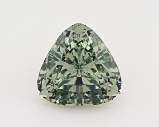 1.53 carats natural green Montana Sapphire - trillion shape