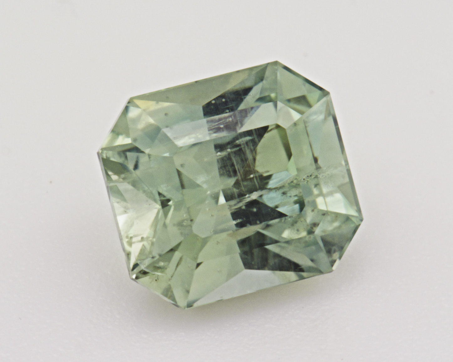 1.59 carats natural green Montana Sapphire - emerald shape