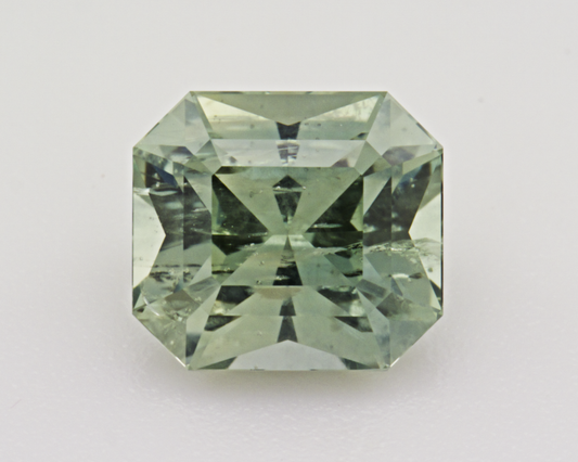 1.59 carats natural green Montana Sapphire - emerald shape