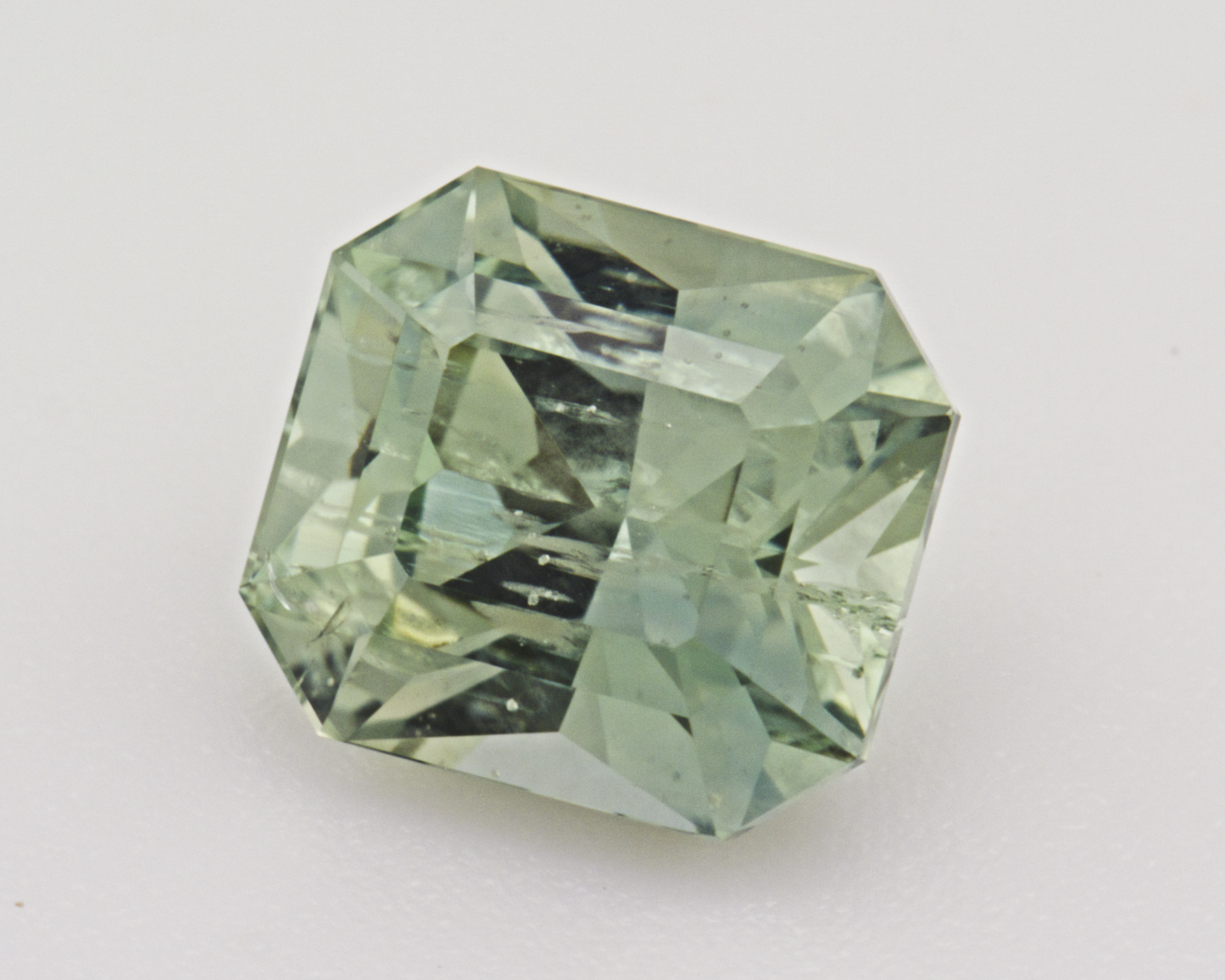 1.59 carats natural green Montana Sapphire - emerald shape
