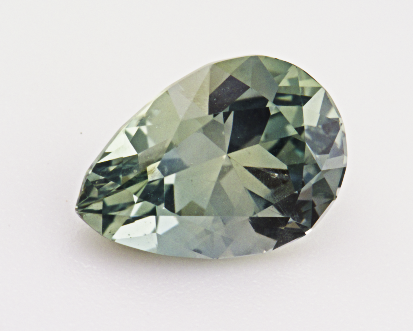 1.83 carats natural green Montana Sapphire - pear shape