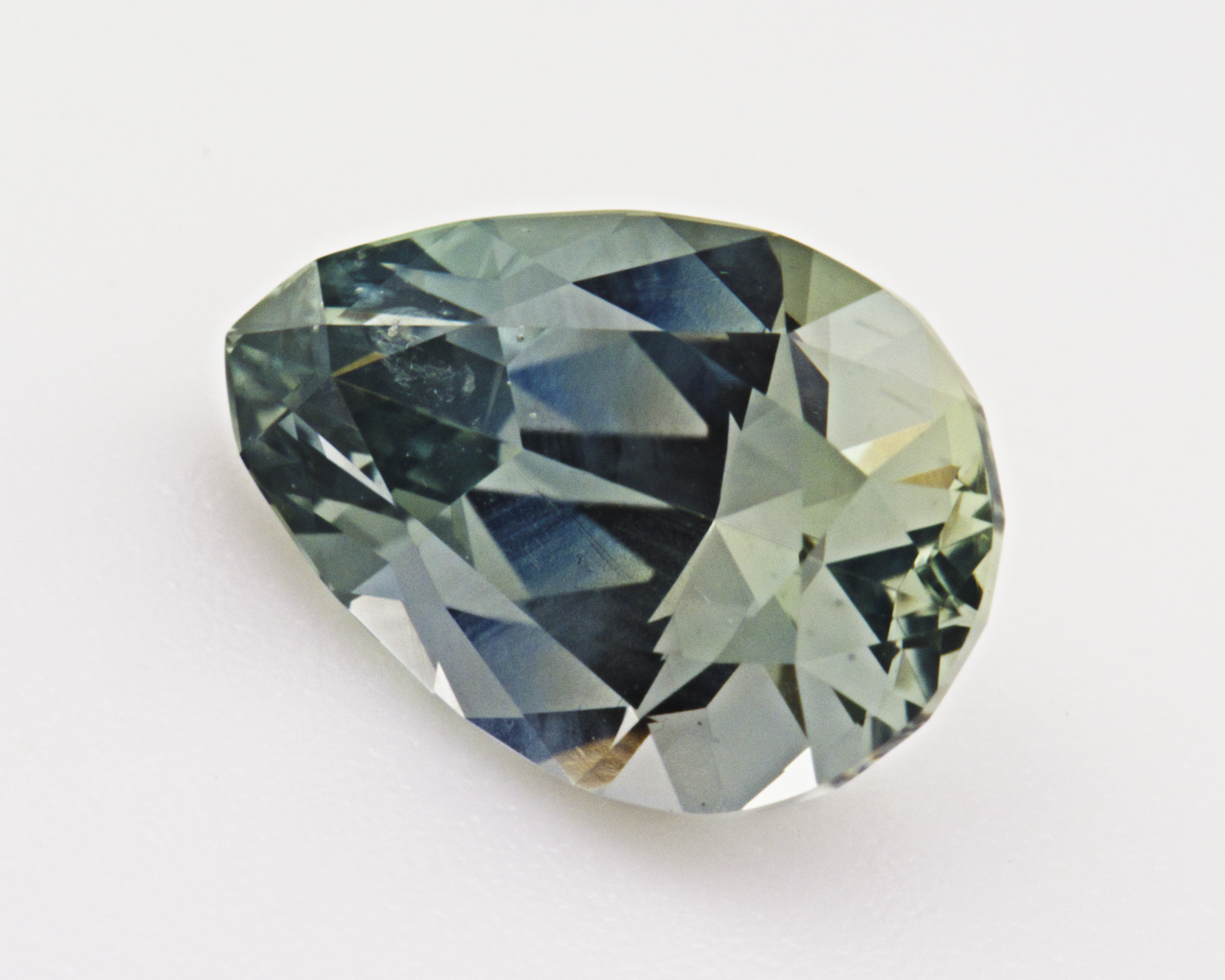 1.83 carats natural green Montana Sapphire - pear shape