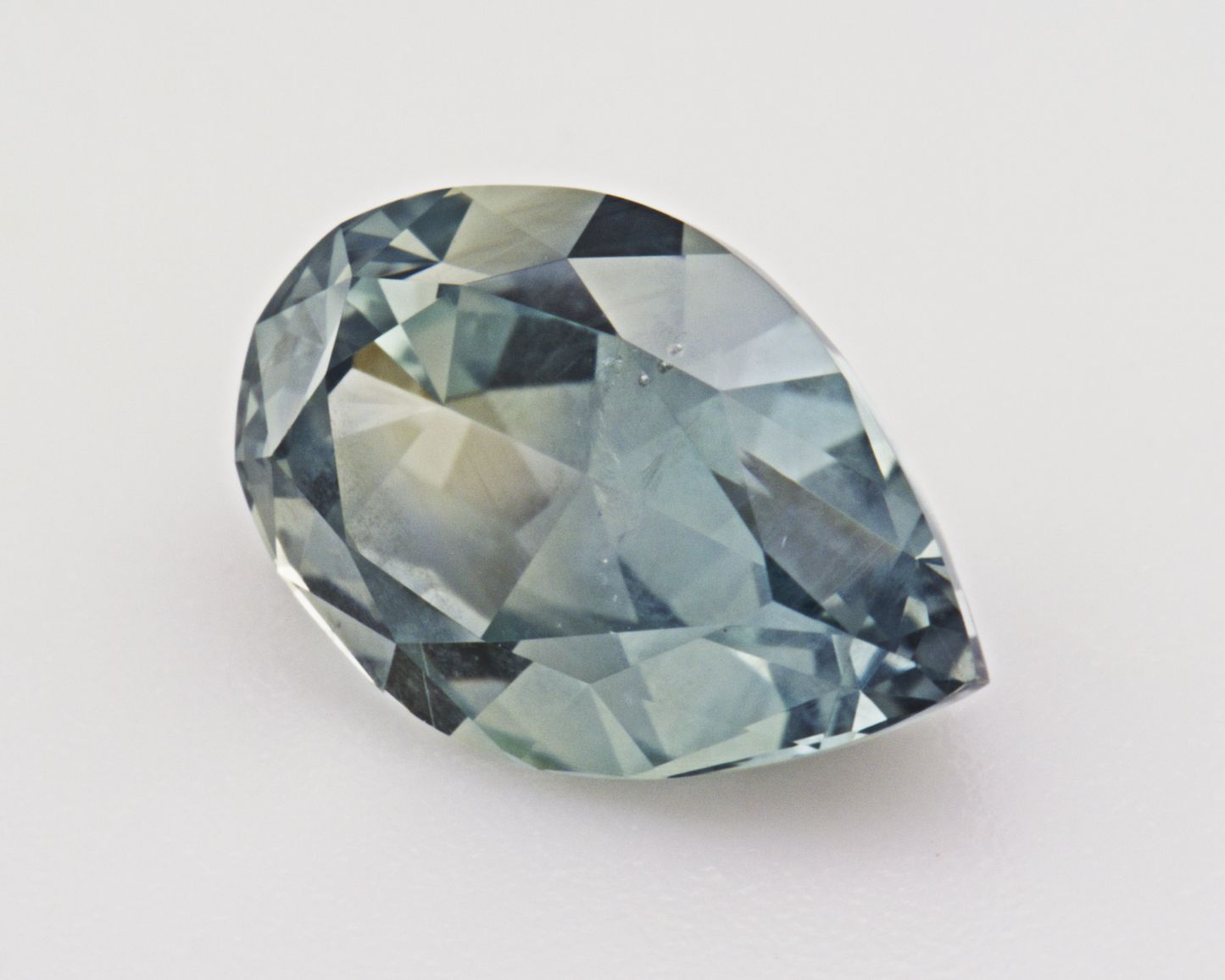 1.92 carats natural teal Montana Sapphire - pear shape