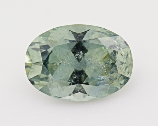 2.18 carats natural green Montana Sapphire - oval shape