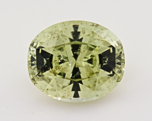 2.58 carats natural yellow/green Montana Sapphire - oval shape