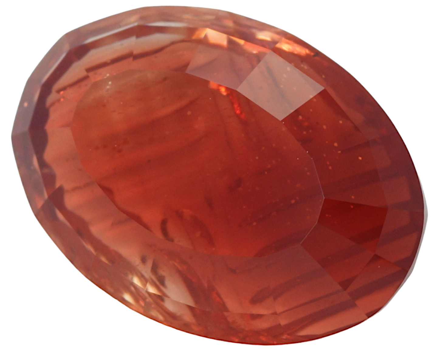 3.95 carats Oregon Sunstone - oval shape fantasy cut