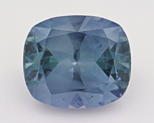 4.57 carats natural teal Montana Sapphire - cushion shape