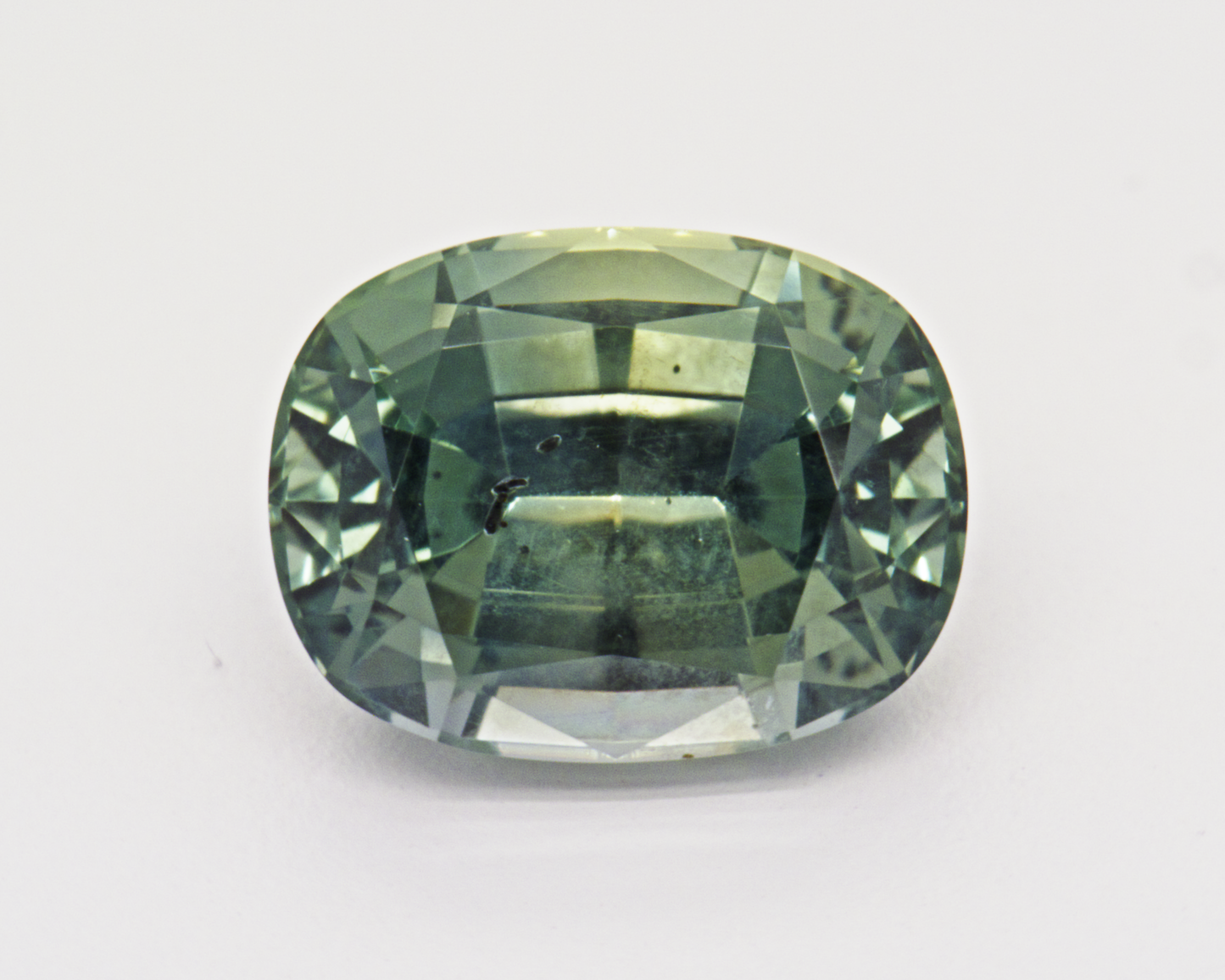 1.26 carats teal Montana Sapphire - cushion shape