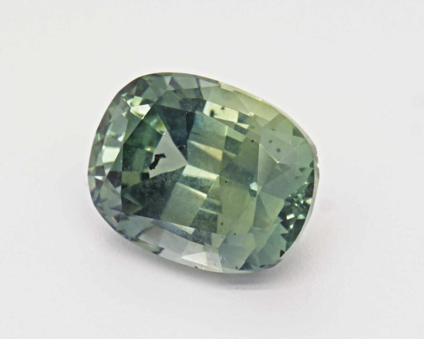 1.26 carats teal Montana Sapphire - cushion shape