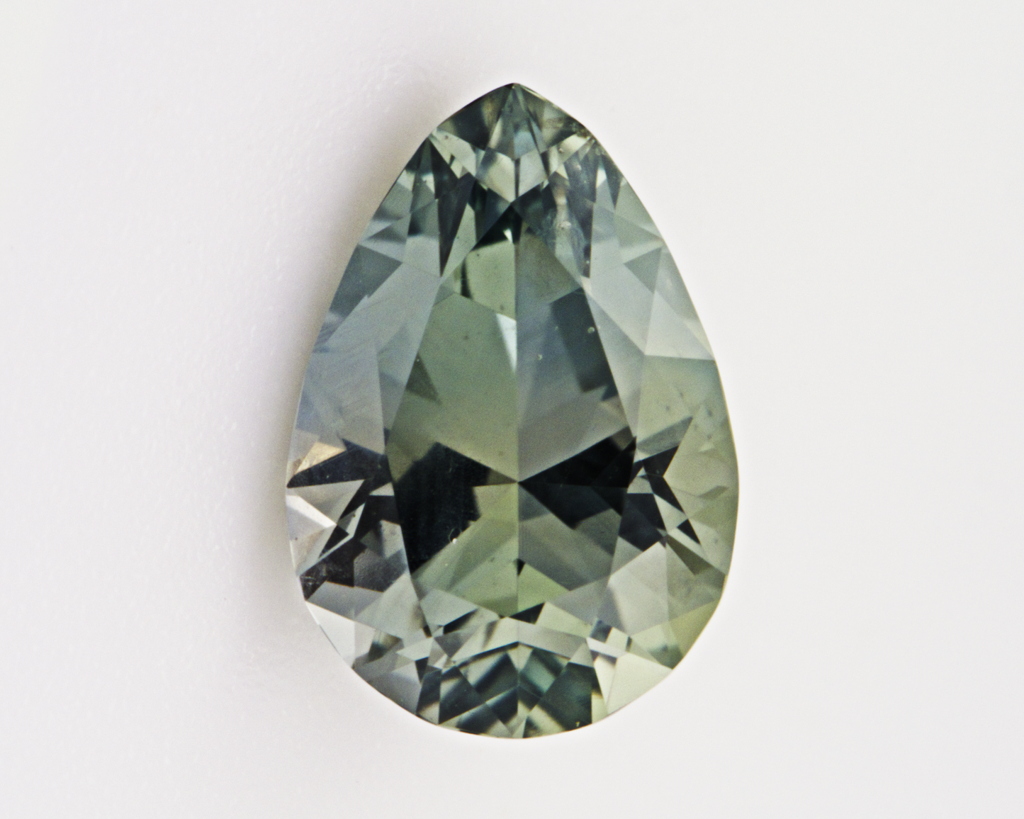 1.83 carats natural green Montana Sapphire - pear shape