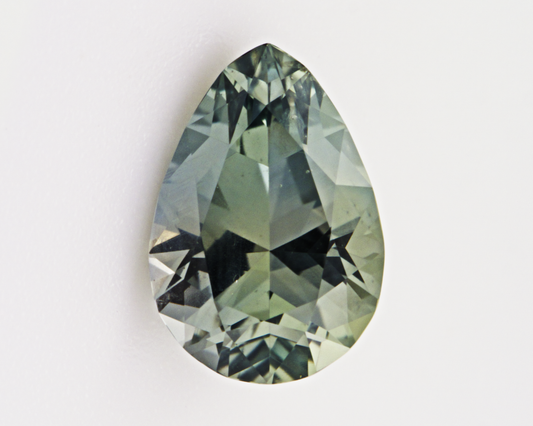 1.83 carats natural green Montana Sapphire - pear shape