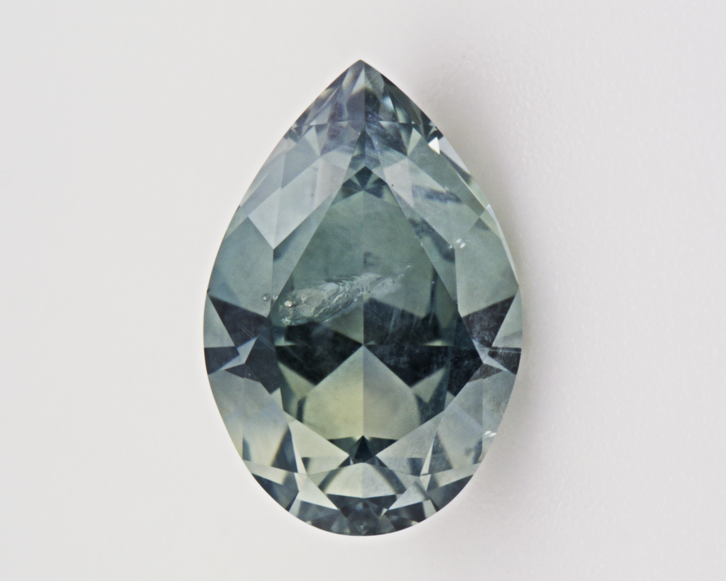 1.92 carats natural teal Montana Sapphire - pear shape