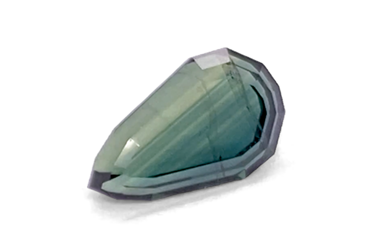 1.23 carats green Blue Sapphire - pear shape