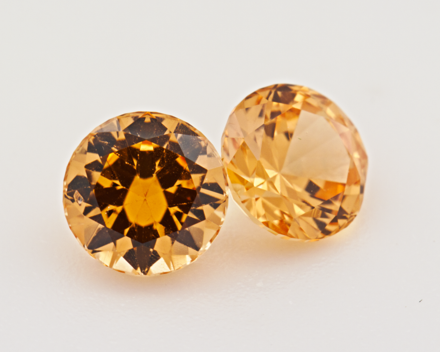 1.12ctw orange San Diego Garnets _ matched pair round shapes