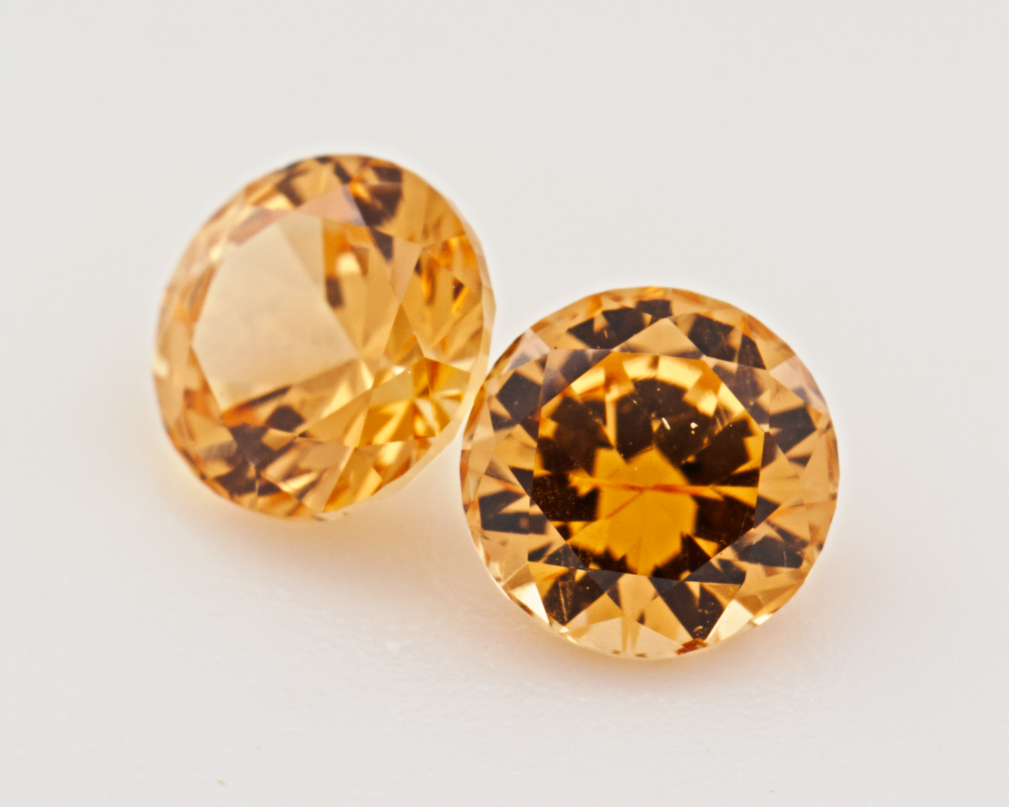 1.12ctw orange San Diego Garnets _ matched pair round shapes
