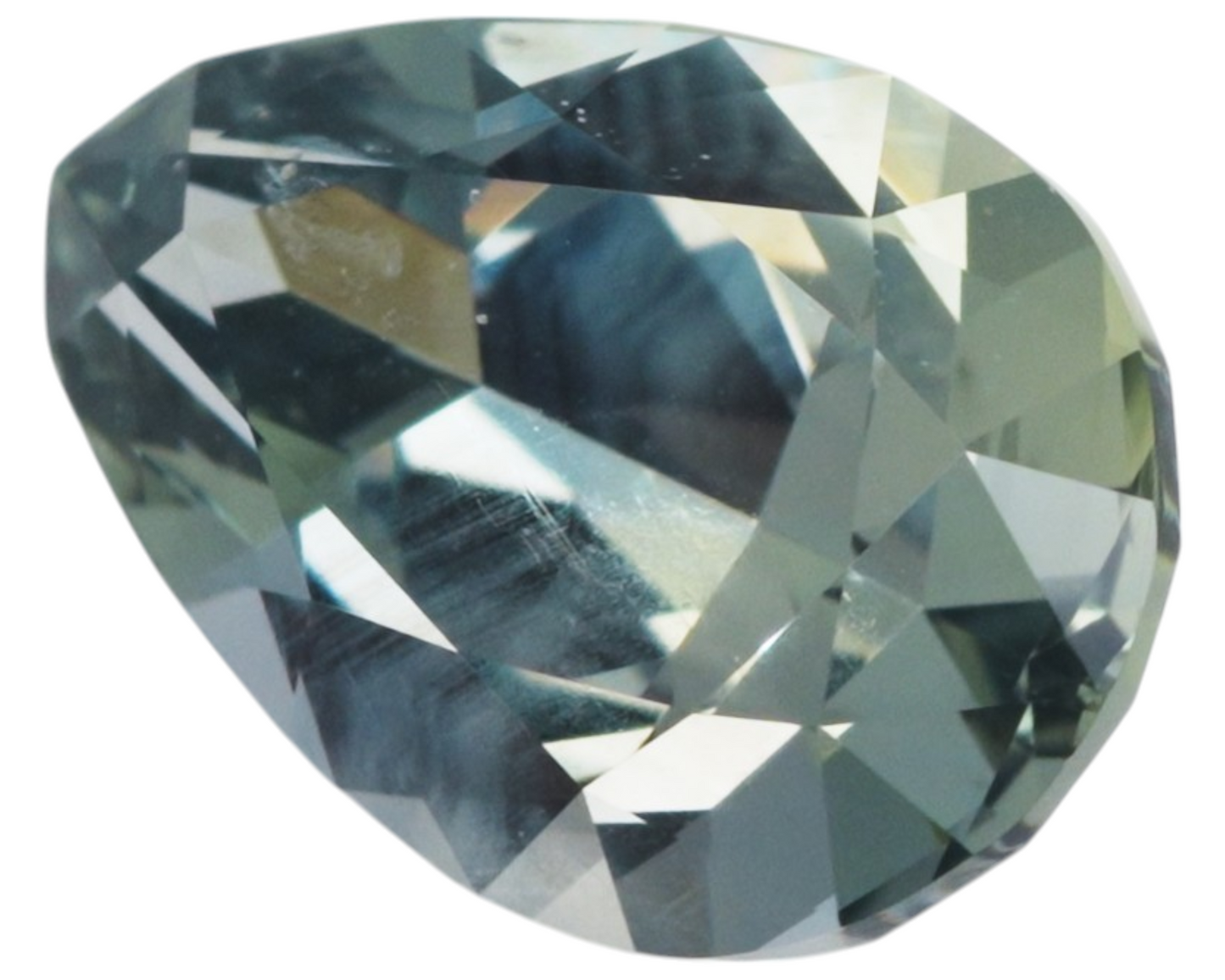 1.83 carats green Montana Sapphire - pear shape
