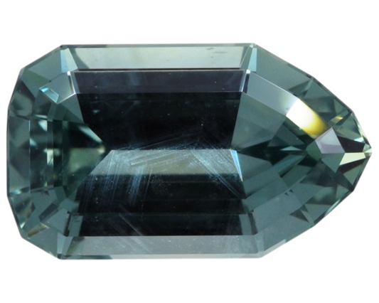 1.91 carats teal Montana Sapphire - bullet shape