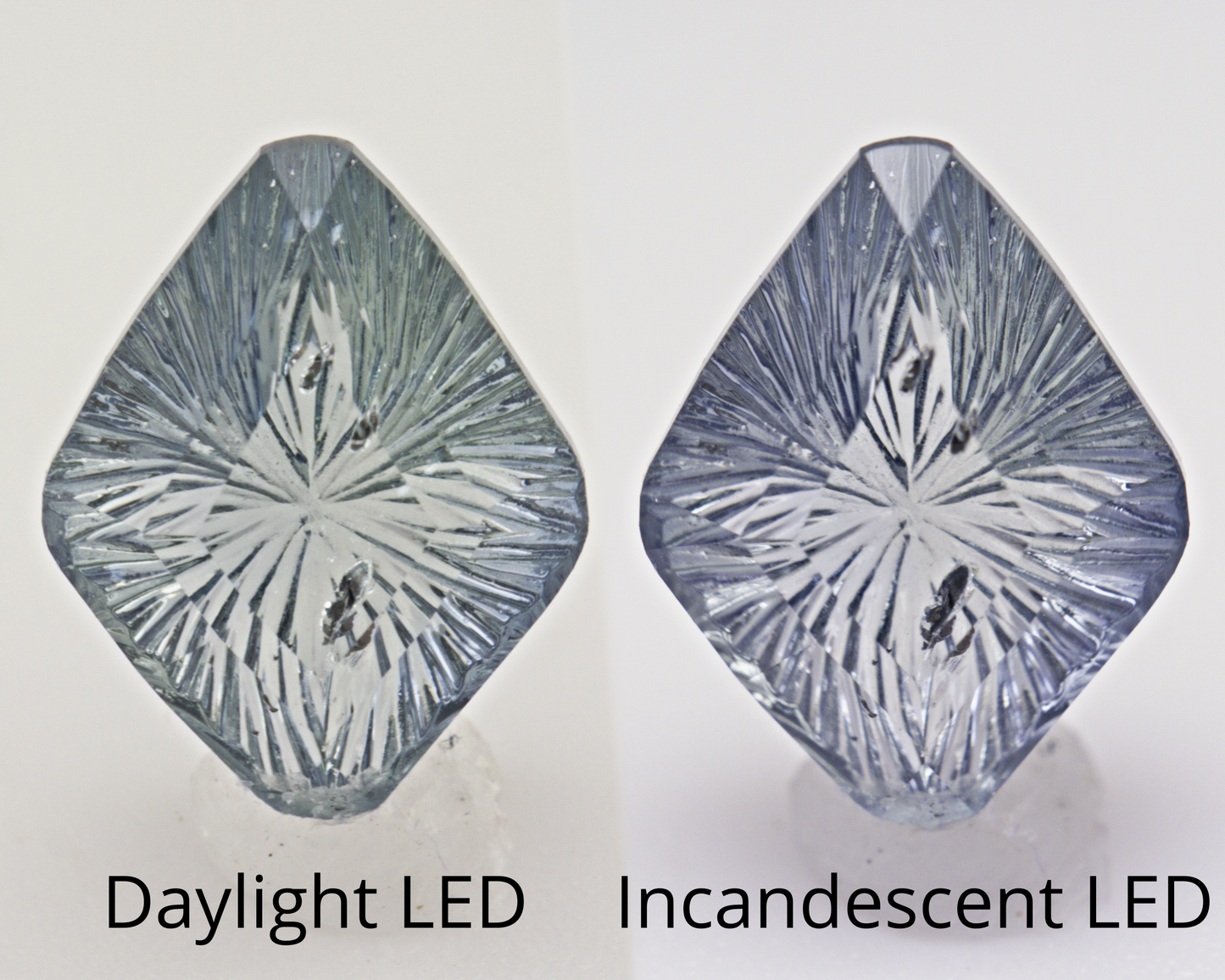 2.59 carats natural color change Montana sapphire _ kite shape fantasy cut