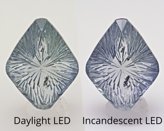 2.59 carats natural color change Montana sapphire _ kite shape fantasy cut