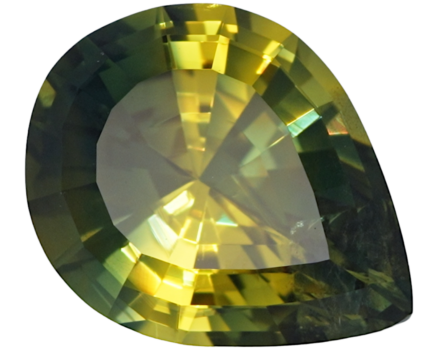 2.11 carats Parti-Color Sapphire- pear shape