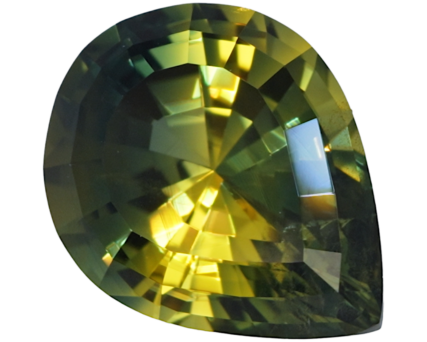 2.11 carats Parti-Color Sapphire- pear shape