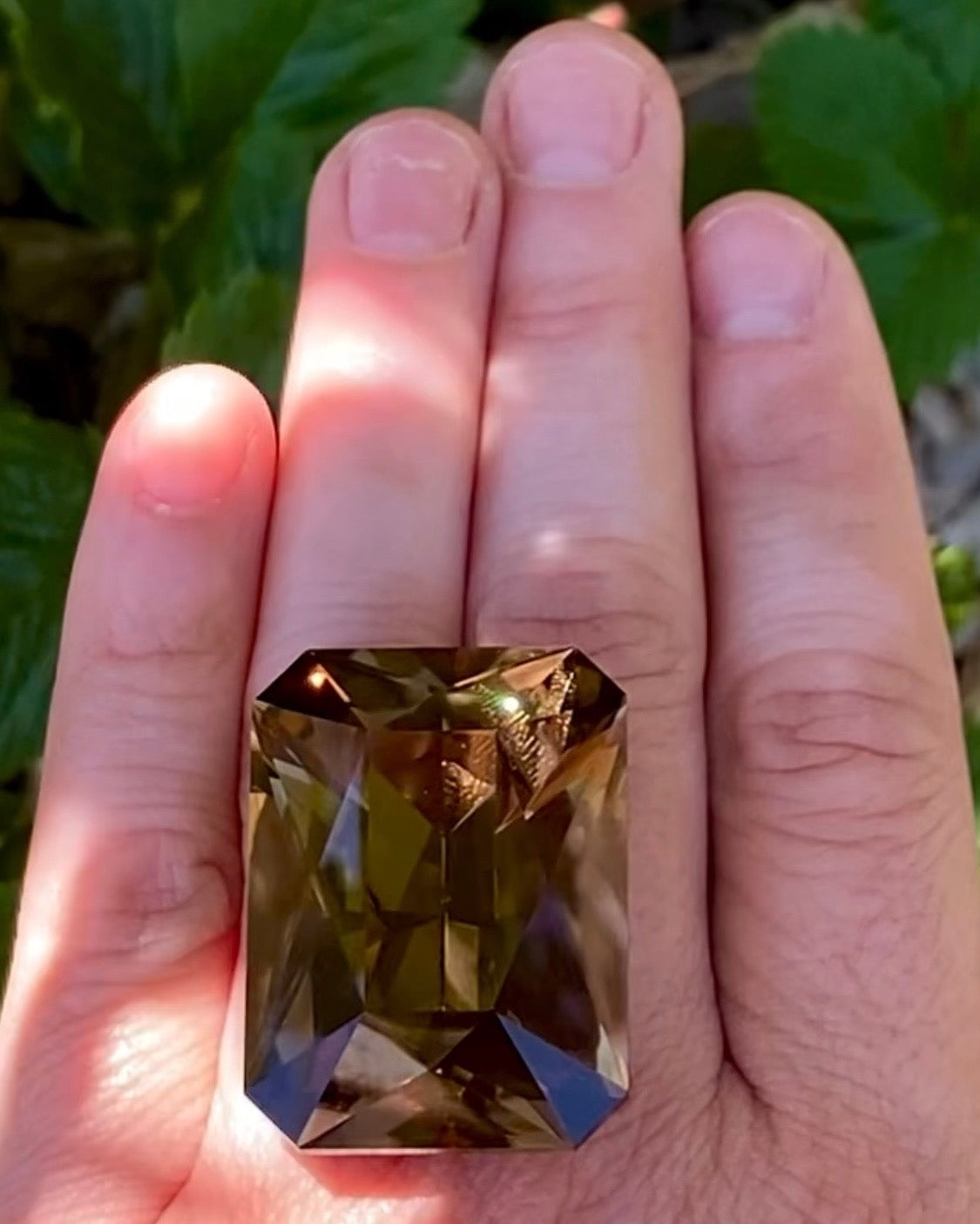 103.76 carats San Diego smoky quartz _ radiant cut