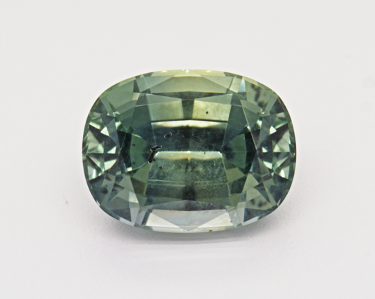 1.26 carats teal Montana Sapphire - cushion shape