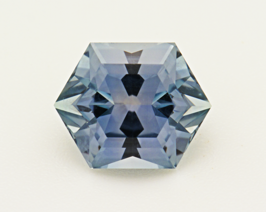 1.30 carats teal Montana Sapphire - hexagon shape