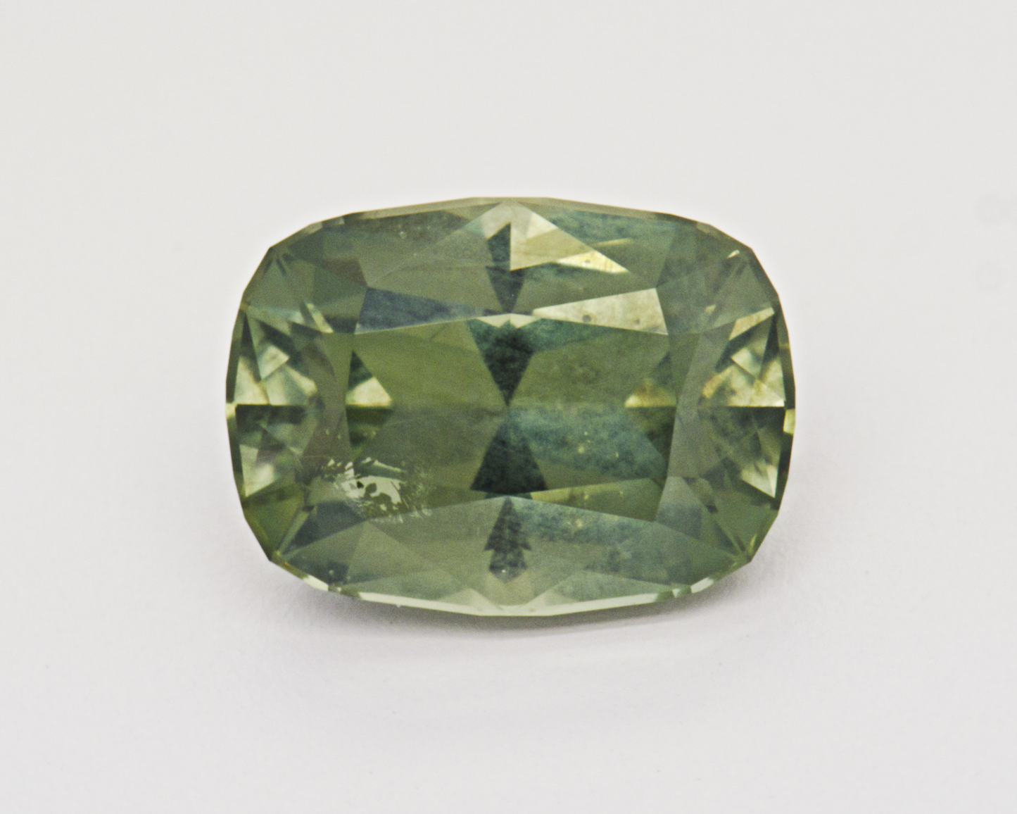 1.09 carats green Montana Sapphire - cushion shape