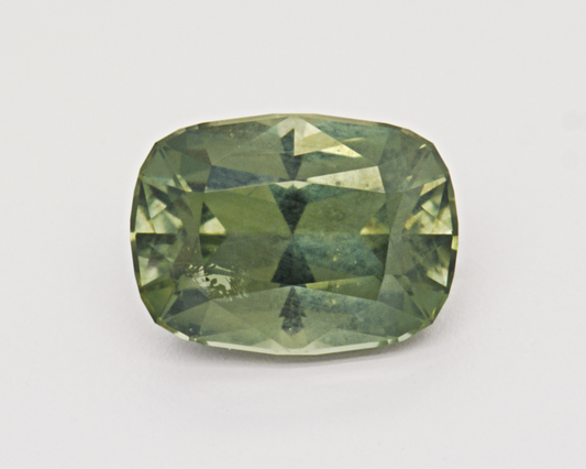 1.09 carats green Montana Sapphire - cushion shape