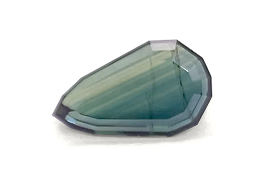 1.23 carats green Blue Sapphire - pear shape